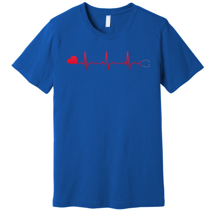 Nurse Heartbeat Gift For Dedicated And Compassionate Cool Gift Premium T-Shirt