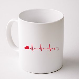 Nurse Heartbeat Gift For Dedicated And Compassionate Cool Gift Coffee Mug