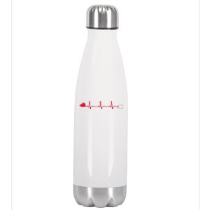 Nurse Heartbeat Gift For Dedicated And Compassionate Cool Gift Stainless Steel Insulated Water Bottle