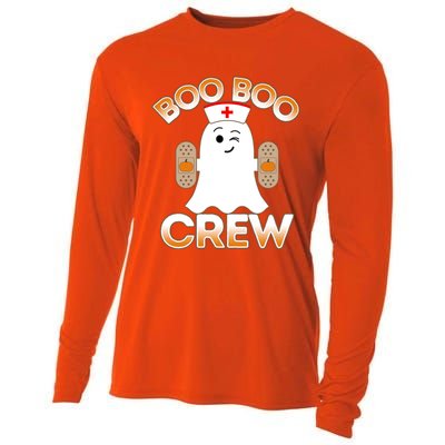 Nurse Halloween Gift For Hospital School Nurse Boo Boo Crew Gift Cooling Performance Long Sleeve Crew