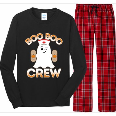 Nurse Halloween Gift For Hospital School Nurse Boo Boo Crew Gift Long Sleeve Pajama Set