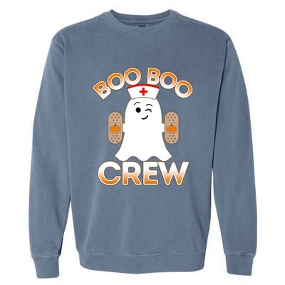 Nurse Halloween Gift For Hospital School Nurse Boo Boo Crew Gift Garment-Dyed Sweatshirt