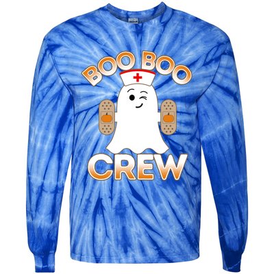 Nurse Halloween Gift For Hospital School Nurse Boo Boo Crew Gift Tie-Dye Long Sleeve Shirt