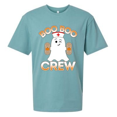 Nurse Halloween Gift For Hospital School Nurse Boo Boo Crew Gift Sueded Cloud Jersey T-Shirt