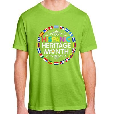 National Hispanic Heritage Month All Countries Flags Adult ChromaSoft Performance T-Shirt