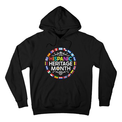 National Hispanic Heritage Month All Countries Flags Hoodie