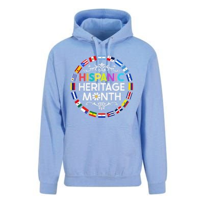 National Hispanic Heritage Month All Countries Flags Unisex Surf Hoodie