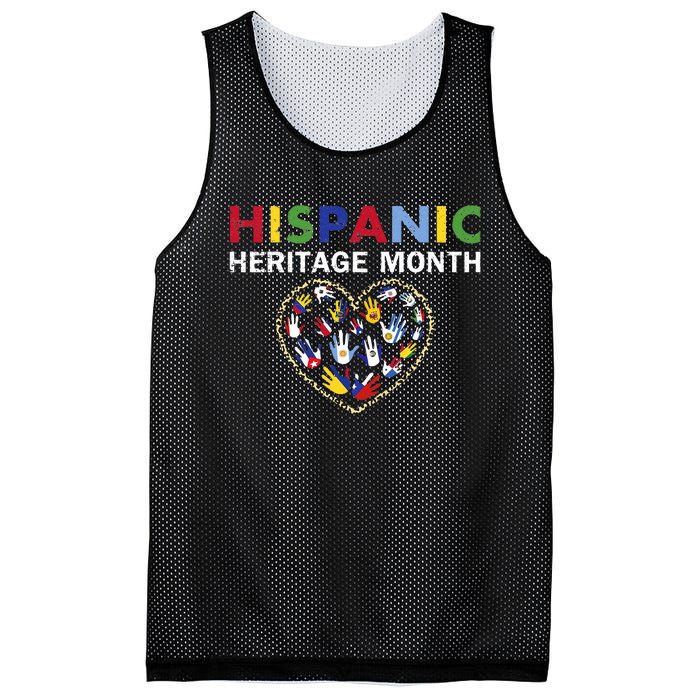 National Hispanic Heritage Month Countries Leopard Heart Mesh Reversible Basketball Jersey Tank