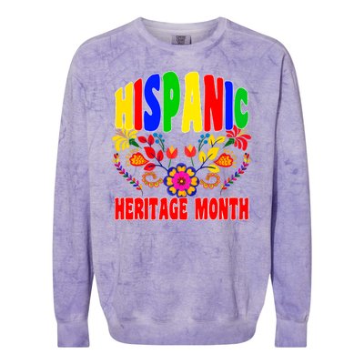 National Hispanic Heritage Month Colorblast Crewneck Sweatshirt