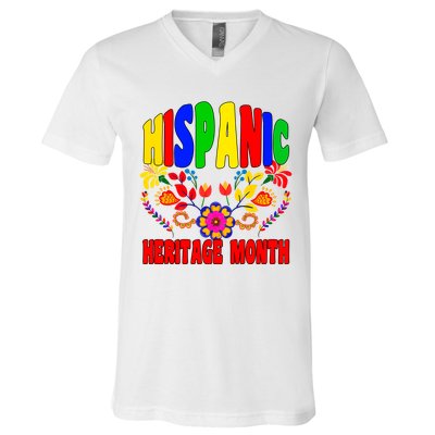 National Hispanic Heritage Month V-Neck T-Shirt