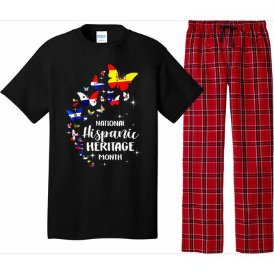 National Hispanic Heritage Month Butterfly Countries Flags Pajama Set