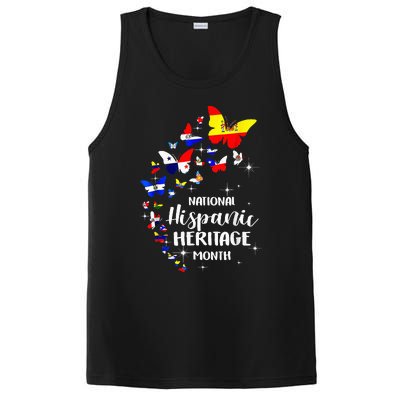 National Hispanic Heritage Month Butterfly Countries Flags PosiCharge Competitor Tank