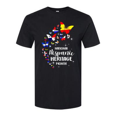 National Hispanic Heritage Month Butterfly Countries Flags Softstyle® CVC T-Shirt