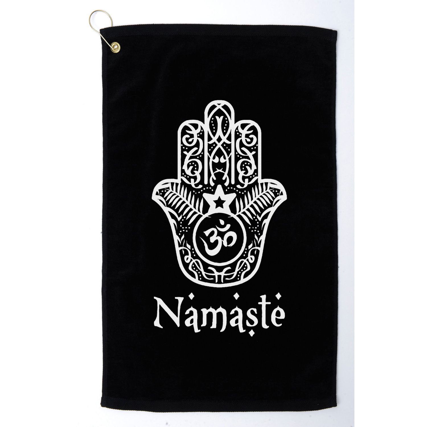 Namaste Hand Hamsa Yoga Hinduism Vedas Ohm Golf Towel