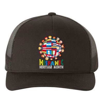 National Hispanic Heritage Month Children Latin Flags Yupoong Adult 5-Panel Trucker Hat