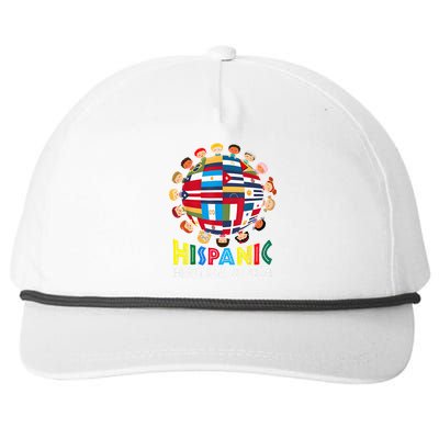 National Hispanic Heritage Month Children Latin Flags Snapback Five-Panel Rope Hat