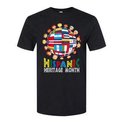 National Hispanic Heritage Month Children Latin Flags Softstyle® CVC T-Shirt