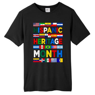 National Hispanic Heritage Month All Countries Flags Tall Fusion ChromaSoft Performance T-Shirt