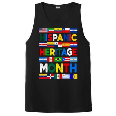 National Hispanic Heritage Month All Countries Flags PosiCharge Competitor Tank