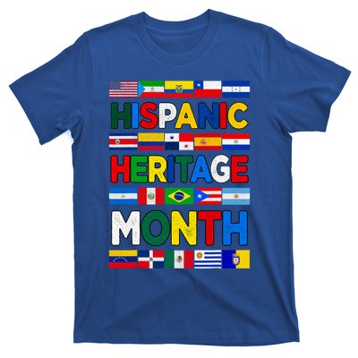 National Hispanic Heritage Month All Countries Flags T-Shirt