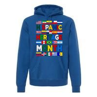 National Hispanic Heritage Month All Countries Flags Premium Hoodie