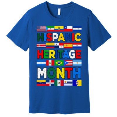 National Hispanic Heritage Month All Countries Flags Premium T-Shirt