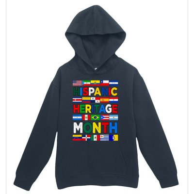 National Hispanic Heritage Month All Countries Flags Urban Pullover Hoodie