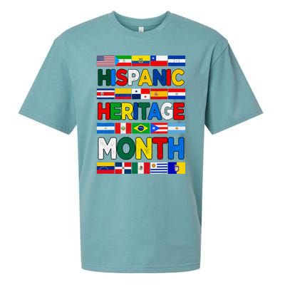 National Hispanic Heritage Month All Countries Flags Sueded Cloud Jersey T-Shirt