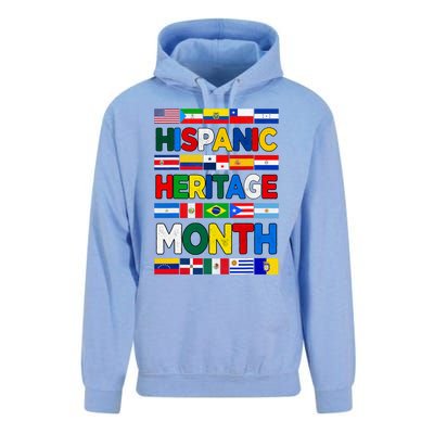 National Hispanic Heritage Month All Countries Flags Unisex Surf Hoodie