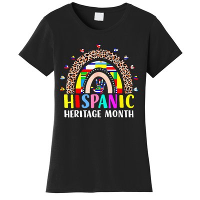 National Hispanic Heritage Month Rainbow All Countries Flags Women's T-Shirt