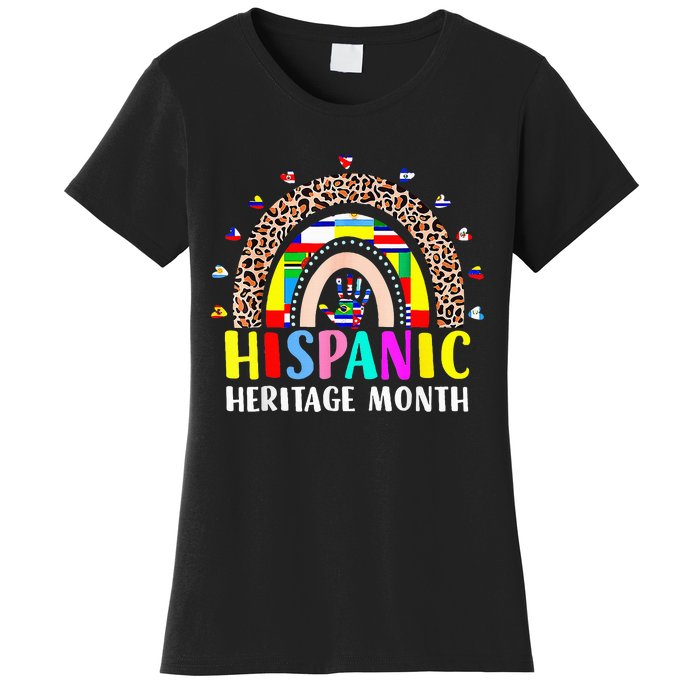 National Hispanic Heritage Month Rainbow All Countries Flags Women's T-Shirt