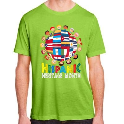 National Hispanic Heritage Month Children Latin Flags Adult ChromaSoft Performance T-Shirt