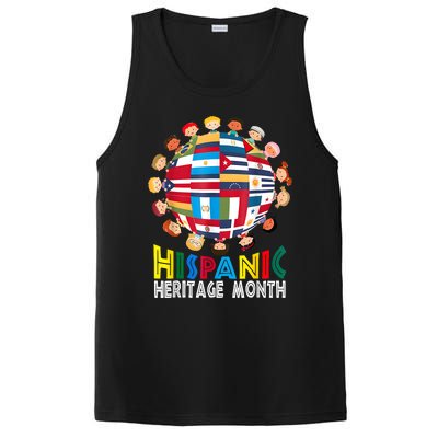 National Hispanic Heritage Month Children Latin Flags PosiCharge Competitor Tank