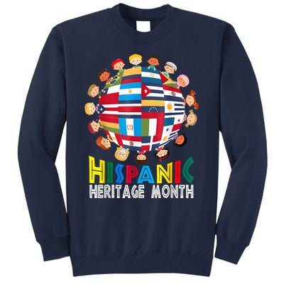 National Hispanic Heritage Month Children Latin Flags Tall Sweatshirt