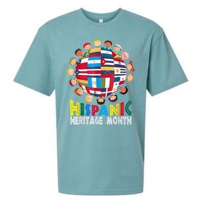 National Hispanic Heritage Month Children Latin Flags Sueded Cloud Jersey T-Shirt