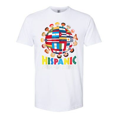 National Hispanic Heritage Month Children Latin Flags Softstyle CVC T-Shirt