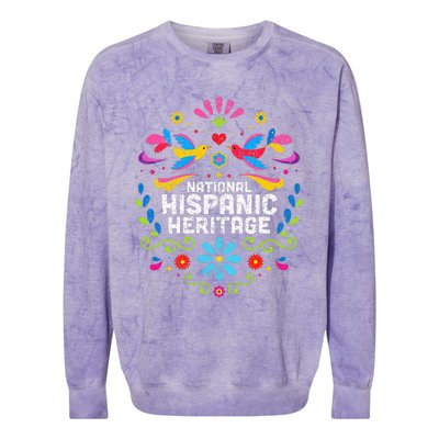 National Hispanic Heritage Month Colorblast Crewneck Sweatshirt