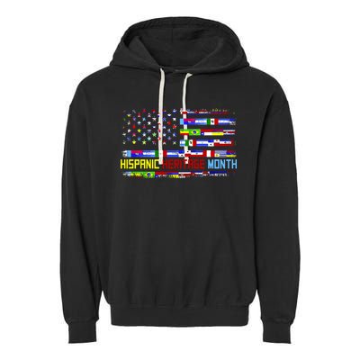 National Hispanic Heritage Month Front And Back Garment-Dyed Fleece Hoodie