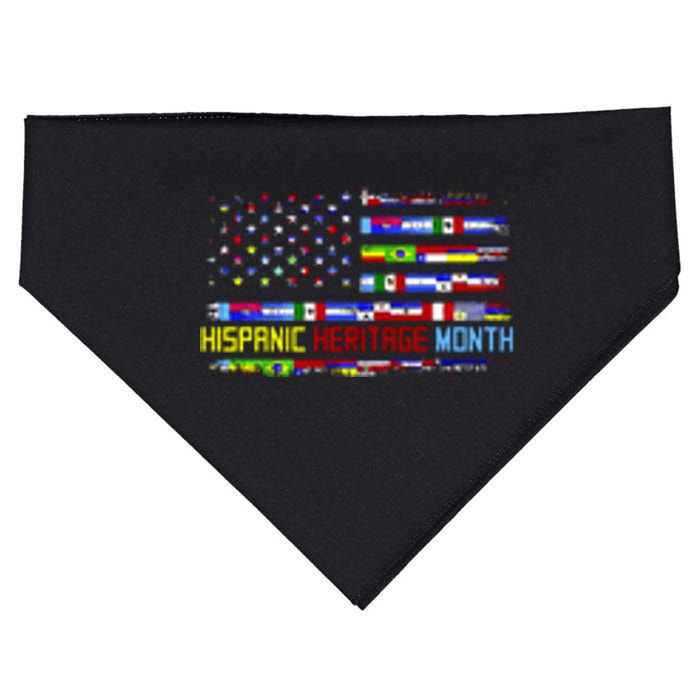 National Hispanic Heritage Month Front And Back USA-Made Doggie Bandana