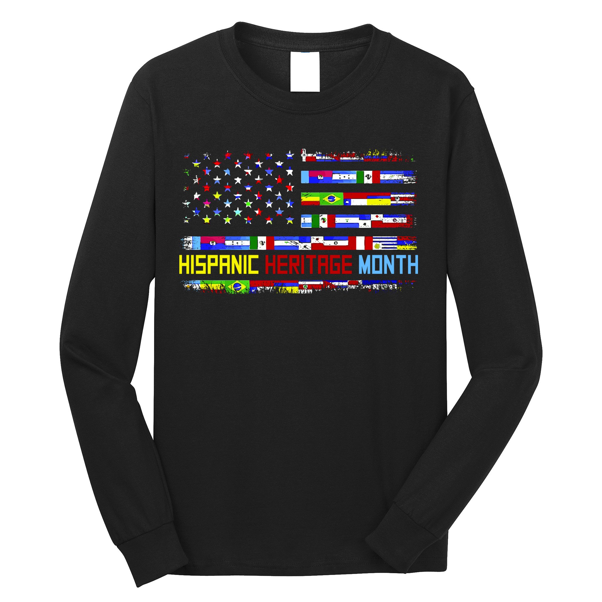 National Hispanic Heritage Month Front And Back Long Sleeve Shirt
