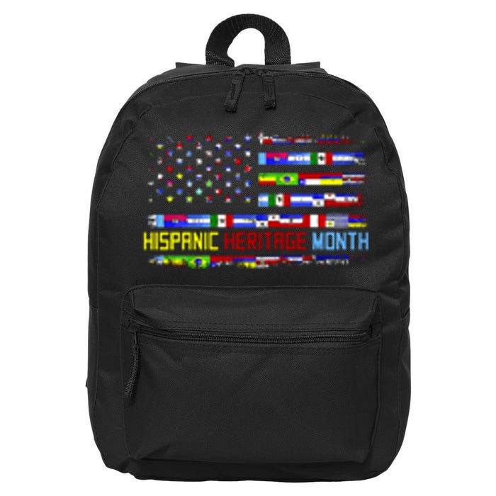 National Hispanic Heritage Month Front And Back 16 in Basic Backpack