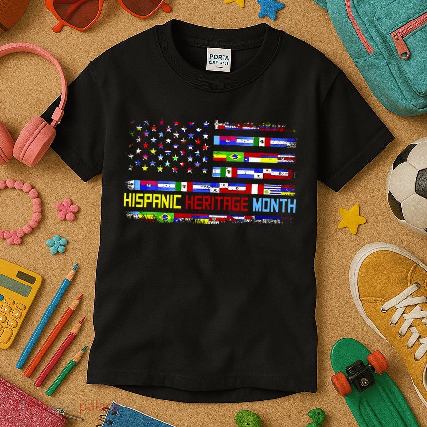National Hispanic Heritage Month Front And Back Kids T-Shirt