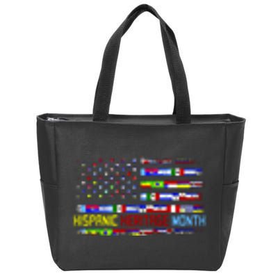 National Hispanic Heritage Month Front And Back Zip Tote Bag