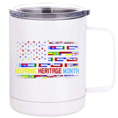 National Hispanic Heritage Month Front And Back 12 oz Stainless Steel Tumbler Cup