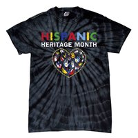 National Hispanic Heritage Month Countries Leopard Heart Tie-Dye T-Shirt