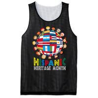 National Hispanic Heritage Month Children Latin Flags Gift Mesh Reversible Basketball Jersey Tank