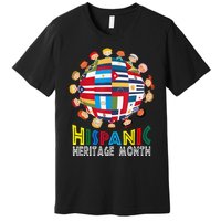 National Hispanic Heritage Month Children Latin Flags Gift Premium T-Shirt