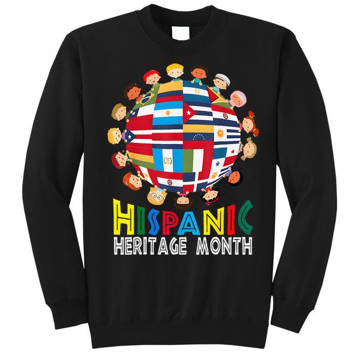 National Hispanic Heritage Month Children Latin Flags Gift Tall Sweatshirt