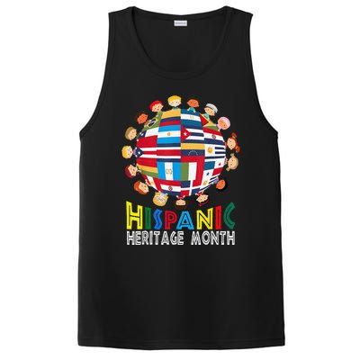 National Hispanic Heritage Month Children Latin Flags Gift PosiCharge Competitor Tank