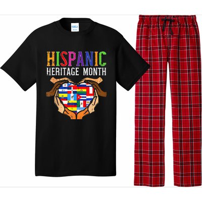 National Hispanic Heritage Month Hands Heart Flags Pajama Set